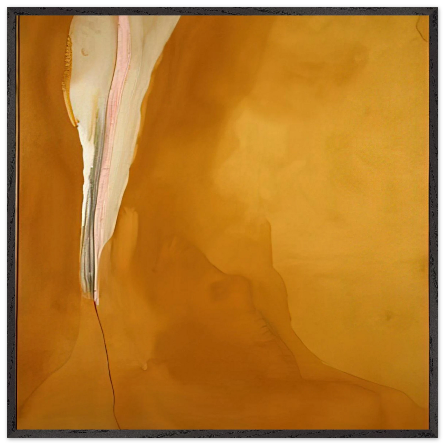 Helen Frankenthaler - Coral Wedge - 1972 Wall art - 21x29.7 cm / 8x12" - Premium Wooden Framed Poster With Fine Art Paper - Black frame
