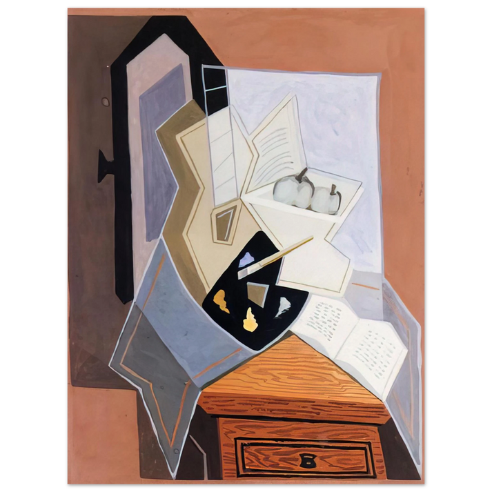 Juan Gris - STILL LIFE AT THE OPEN WINDOWQ 1925  75x100 cm / 30x40inches Fine Art Poster