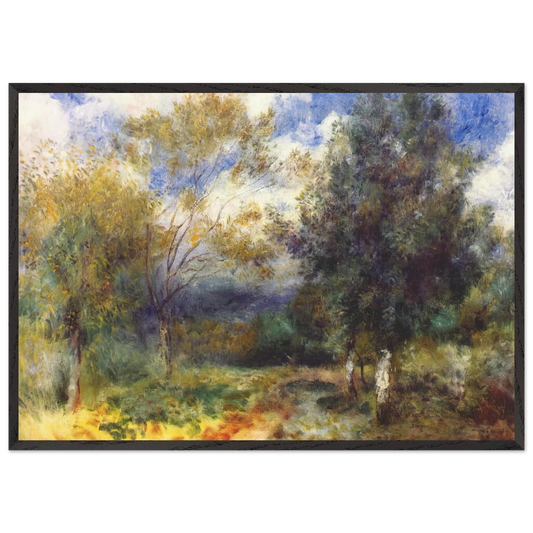 Landscape in the Sun - Pierre-Auguste Renoir Framed Art Print – Black Wooden Frame - Default Title - -Framed Art Print