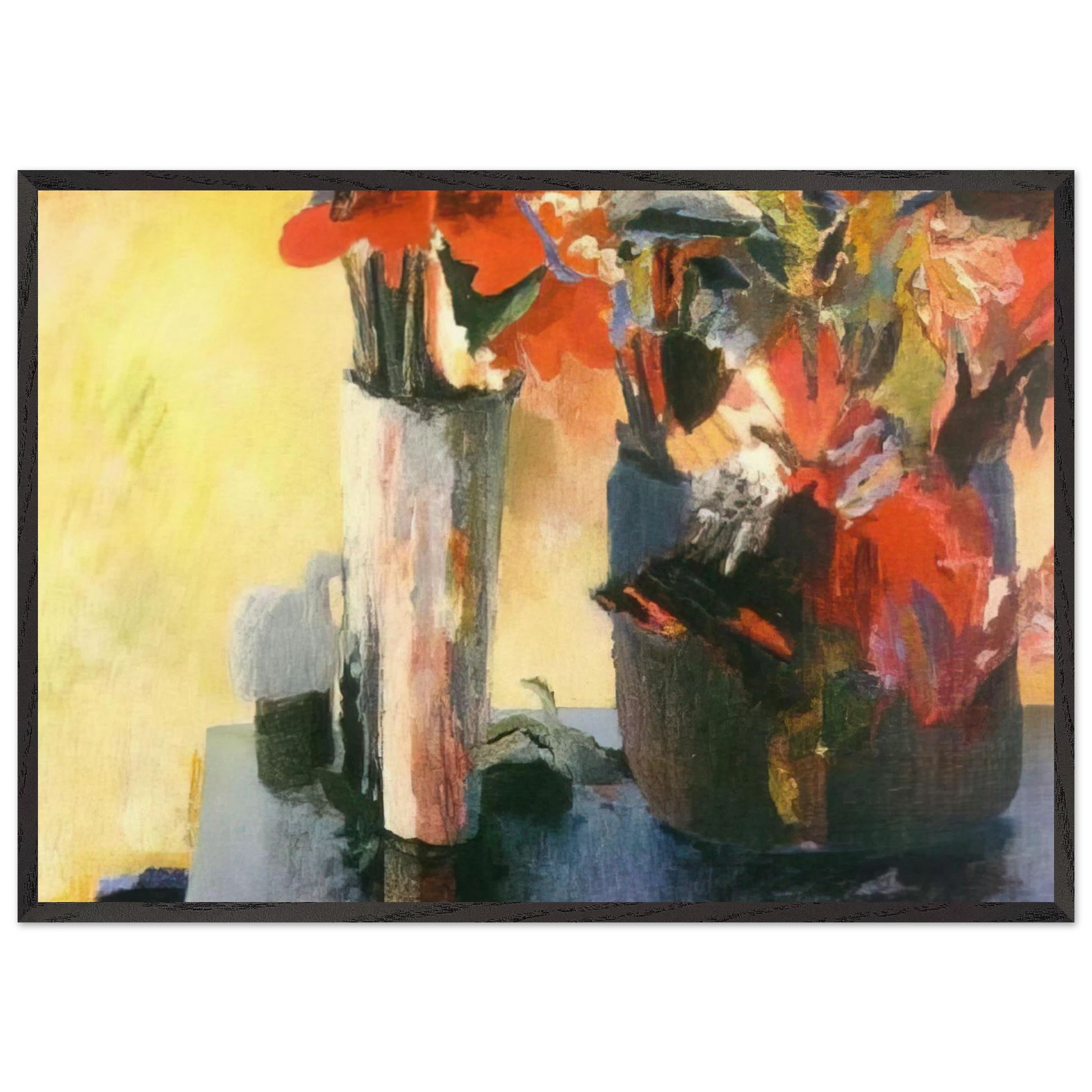 Untitled - Expressionism N2 - Menez Framed Art Print – Black Wooden Frame - Default Title - -Framed Art Print