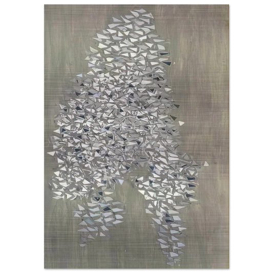 Vertical Gray - 1985 - Robert Goodnough Brushed Aluminum Print - 70x100 cm / 28x40 inches | Robert Goodnough Aluminum Print | Robert Goodnough Prints