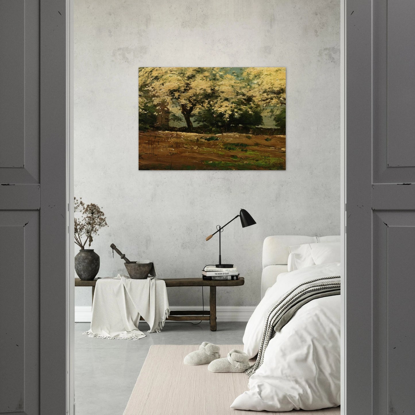 Blossoms - Childe Hassam Brushed Aluminum Print - 70x100 cm / 28x40 inches | Childe Hassam Aluminum Print | Childe Hassam Prints