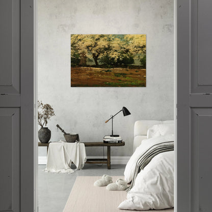 Blossoms - Childe Hassam Brushed Aluminum Print - 70x100 cm / 28x40 inches | Childe Hassam Aluminum Print | Childe Hassam Prints