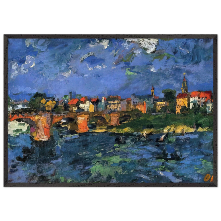 NOTDETECTED235875 - OSKAR KOKOSCHKA 70x100 cm / 28x40 inches Framed Art Print – Black Wooden Frame