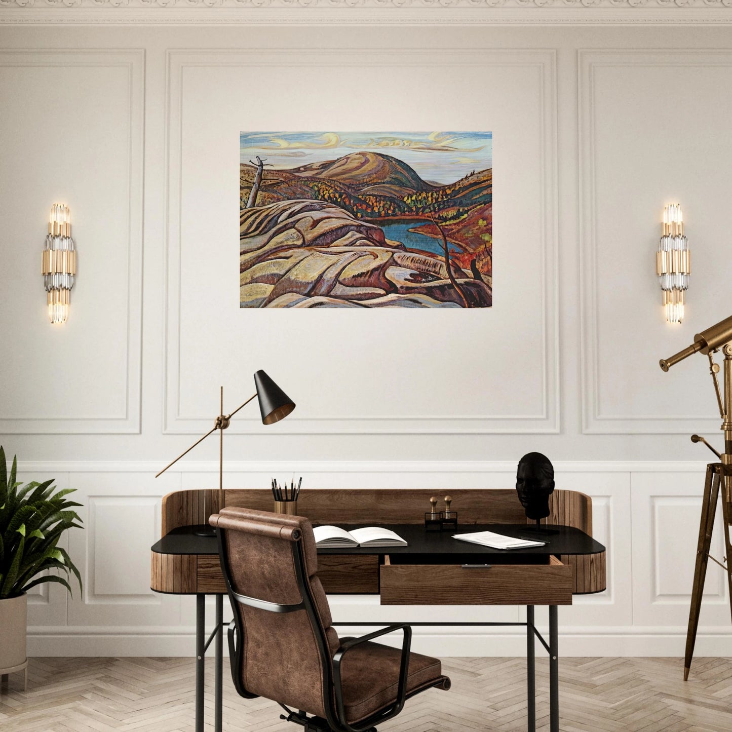 Nellie Lake - 1933 - A.Y. Jackson Brushed Aluminum Print - 70x100 cm / 28x40 inches | A.Y. Jackson Aluminum Print | A.Y. Jackson Prints