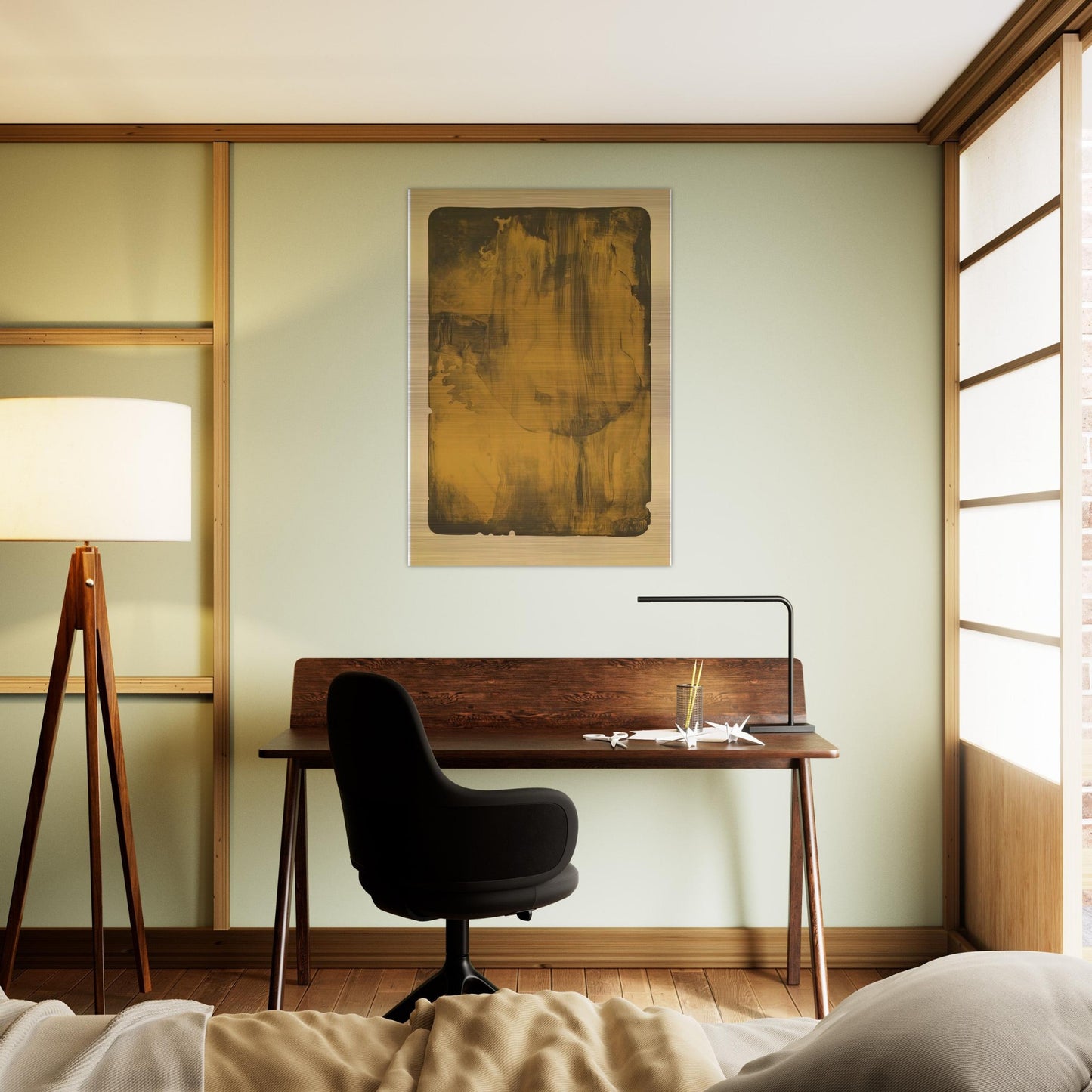 Bronze Smoke - 1978 - Helen Frankenthaler Brushed Aluminum Print - 70x100 cm / 28x40 inches | Helen Frankenthaler Aluminum Print | Helen Frankenthaler Prints