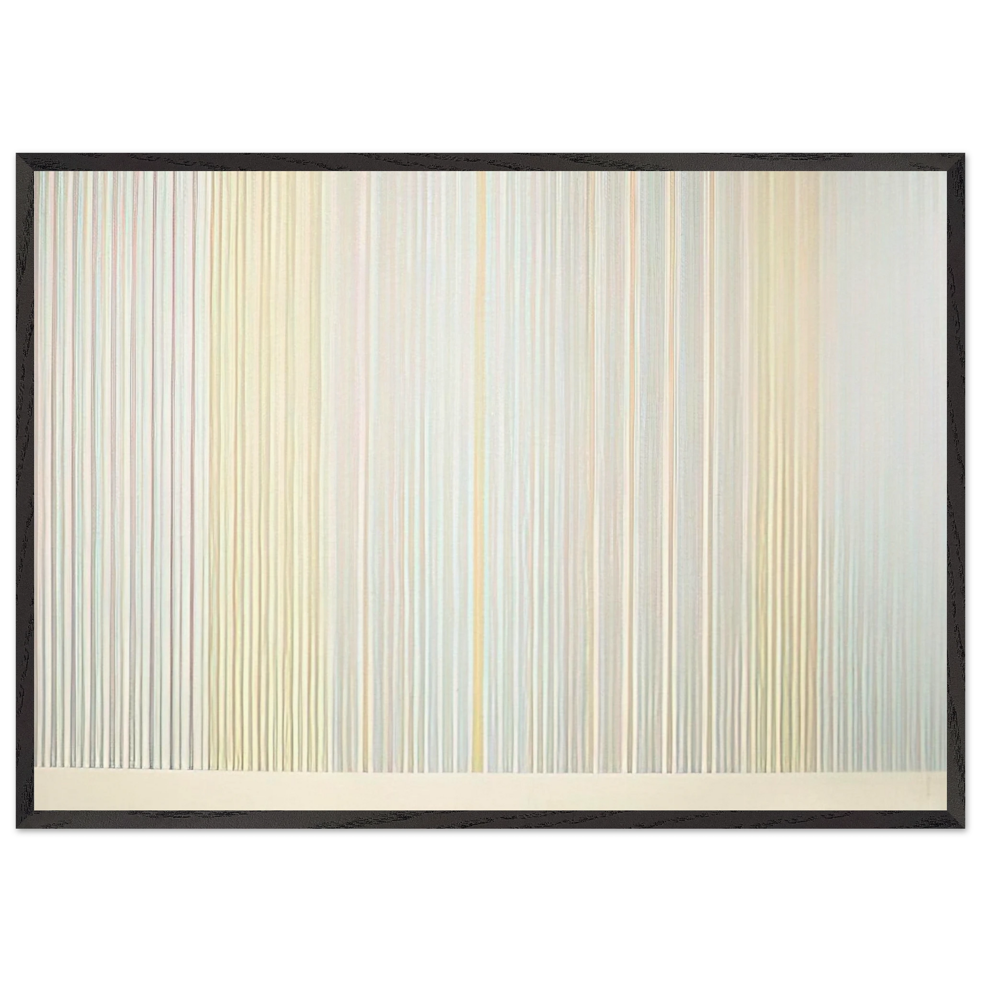 Renoirs Curtain - 1977 - Gene Davis Framed Art Print – Black Wooden Frame - Default Title - -Framed Art Print