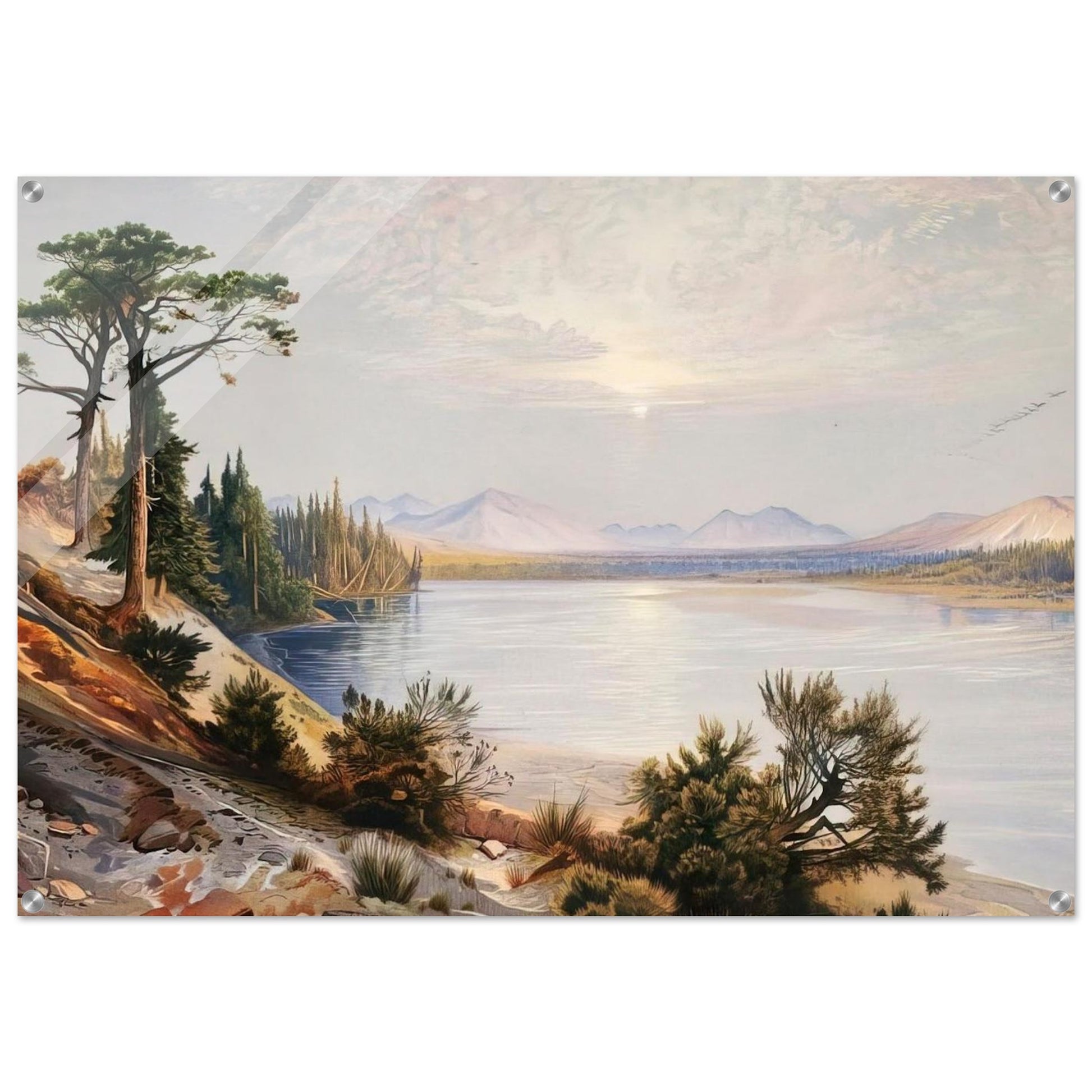 Head of Yellowstone River - Thomas Moran Acrylic Print - 70x100 cm / 28x40″ inches | Thomas Moran Wall Art | Thomas Moran Prints