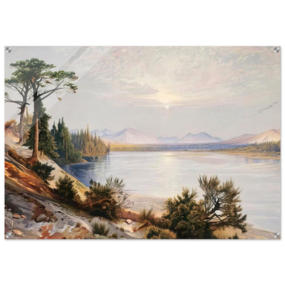 Head of Yellowstone River - Thomas Moran Acrylic Print - 70x100 cm / 28x40″ inches | Thomas Moran Wall Art | Thomas Moran Prints