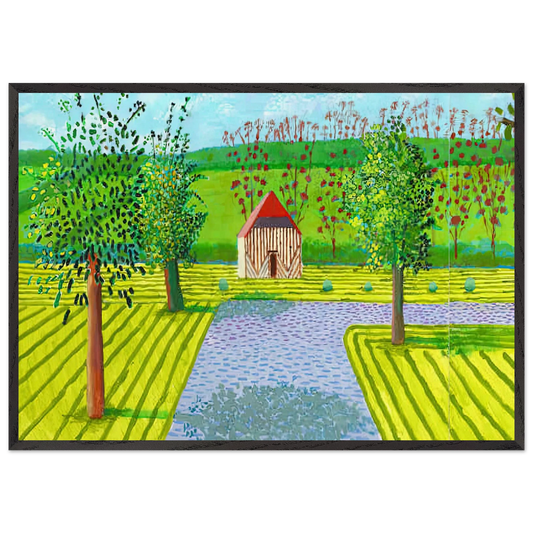 David Hockney N24 - David Hockney 70x100 cm / 28x40 inches Framed Art Print – Black Wooden Frame | David Hockney Art | Artwork by David Hockney