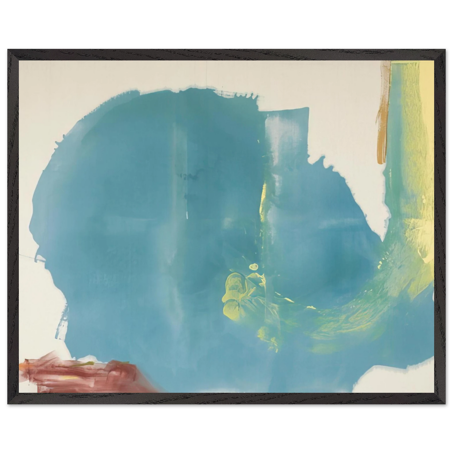 Helen Frankenthaler - Where Necessary - 1977 Wall art - 27x35 cm / 11x14 inches - Premium Wooden Framed Poster With Fine Art Paper - White frame