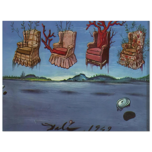 Salvador Dali - FOUR ARMCHAIRS IN THE SKY Fine Art Poster - Default Title