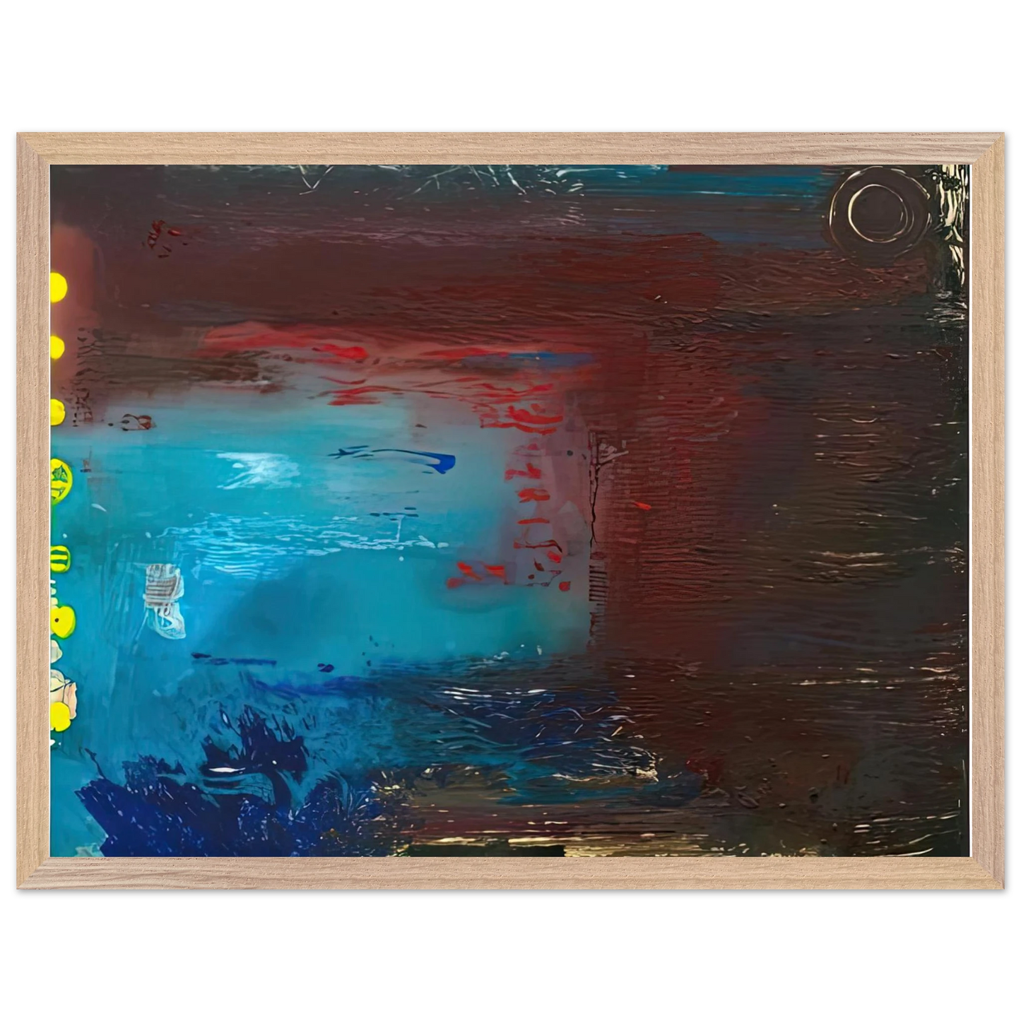 Helen Frankenthaler - Borrowed Dream, 1992- Wall Art - 60x80 cm / 24x32 inches - Premium Wooden Framed Poster With Fine Art Paper - Wood frame