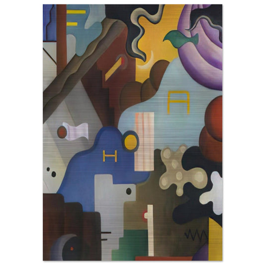Composizione futurista - Abstract Art, Dada - Julius Evola Brushed Aluminum Print - 70x100 cm / 28x40 inches | Julius Evola Aluminum Print | Julius Evola Prints