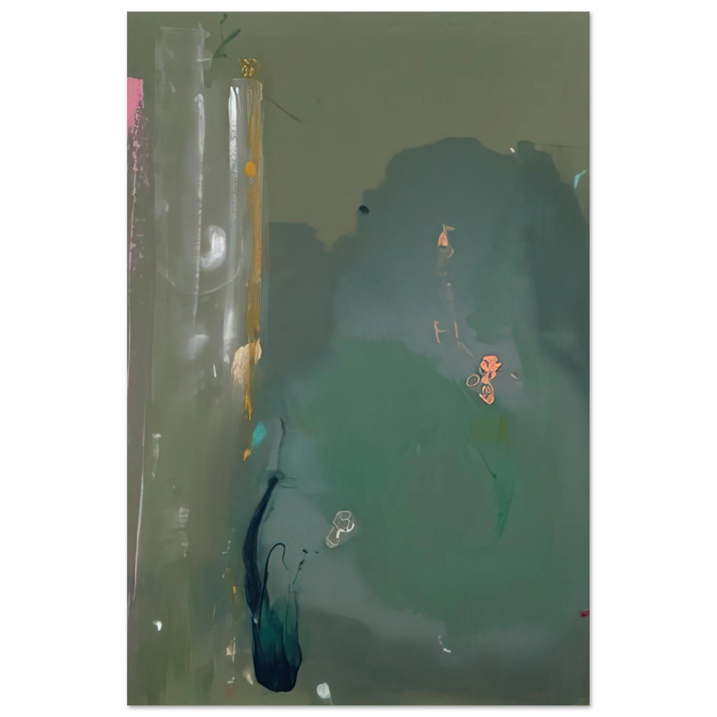 Helen Frankenthaler - CÃ´te d Argent - 1980 Wall art - 40x50 cm / 16x20 inches - Premium Wooden Framed Poster With Fine Art Paper - Black frame