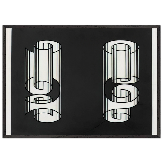 ROLLED WRONGLY 1931 - Josef Albers Framed Art Print – Black Wooden Frame - Default Title - -Framed Art Print