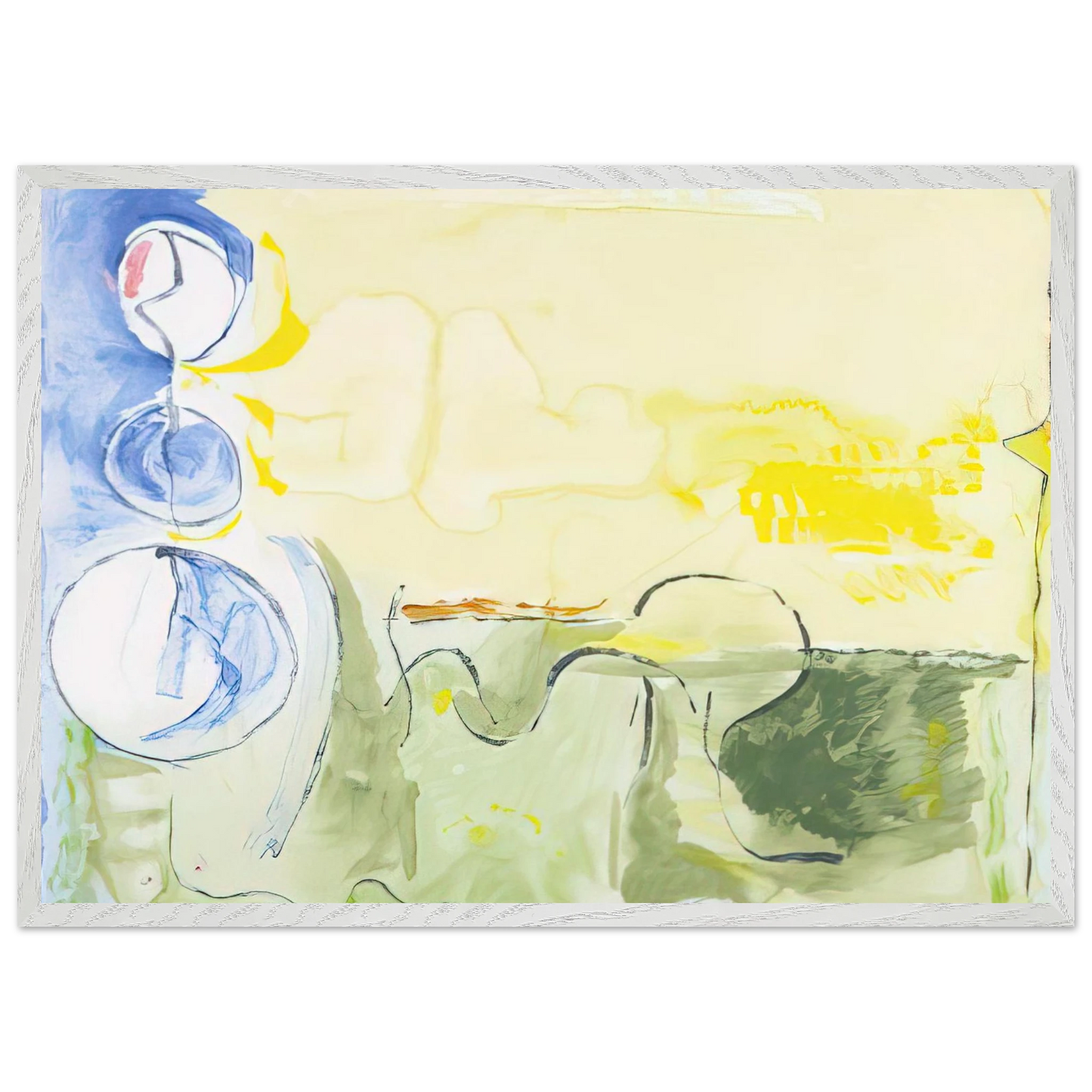 Helen Frankenthaler - Flotilla - 2006 Wall art - A1 (59.4 x 84.1  cm) - Premium Wooden Framed Poster With Fine Art Paper - Black frame