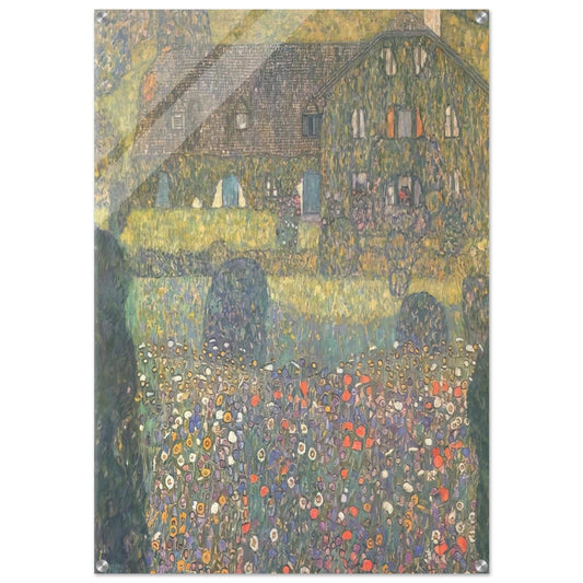 COUNTRY HOUSE BY THE ATTERSEE - Gustav Klimt Acrylic Print - 70x100 cm / 28x40″ inches | Gustav Klimt Wall Art | Gustav Klimt Prints