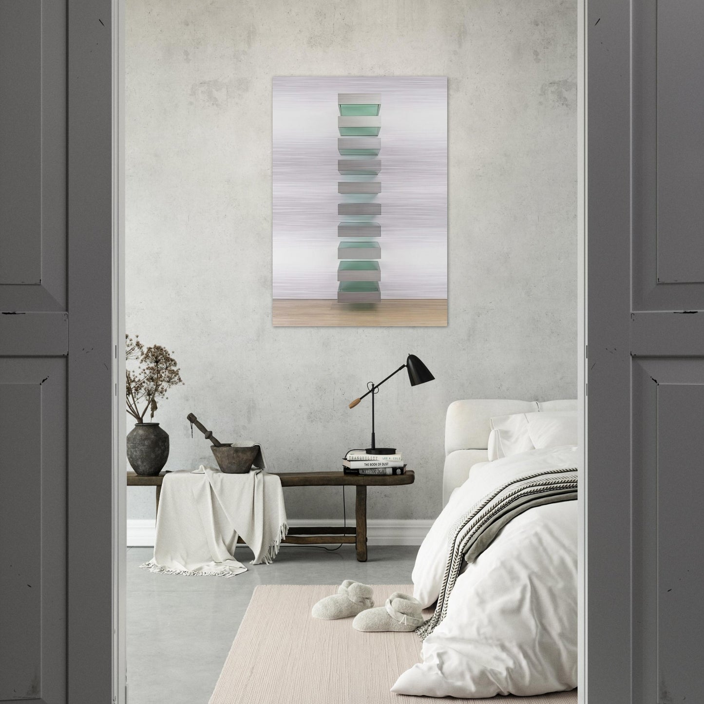 Untitled Bernstein 89-1 - 1989 - Donald Judd Brushed Aluminum Print - 70x100 cm / 28x40 inches | Donald Judd Aluminum Print | Donald Judd Prints