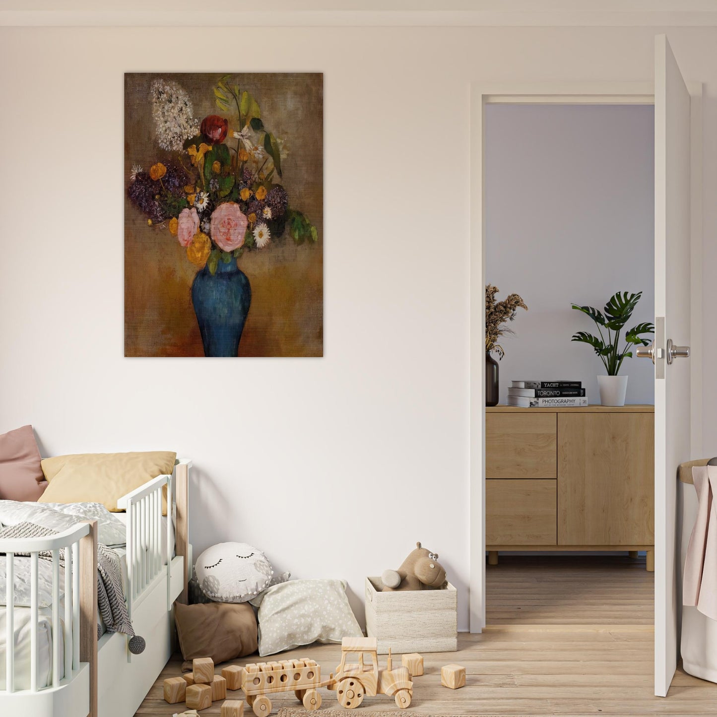 VASE OF FLOWERS 10 - Odilon Redon Brushed Aluminum Print - 70x100 cm / 28x40 inches | Odilon Redon Aluminum Print | Odilon Redon Prints