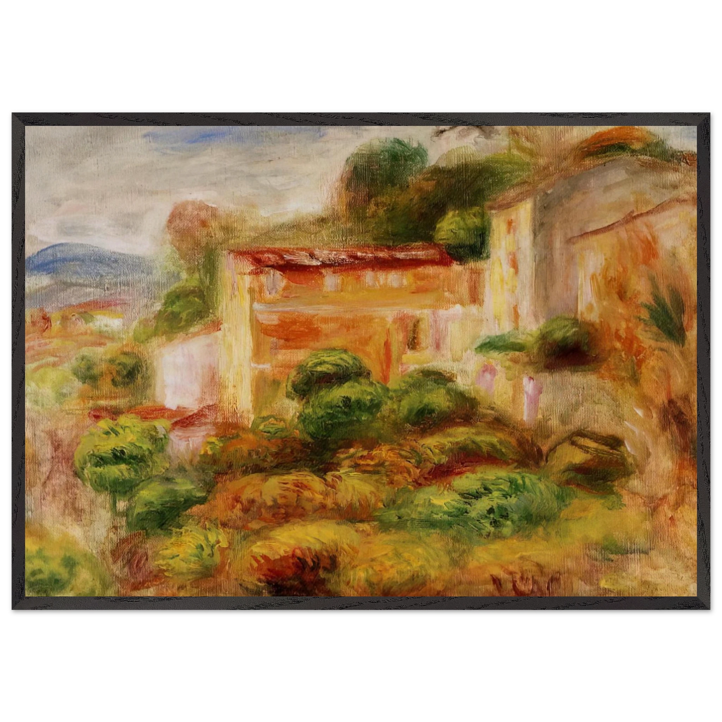 Maison de la Poste - Pierre-Auguste Renoir Framed Art Print – Black Wooden Frame - Default Title - -Framed Art Print