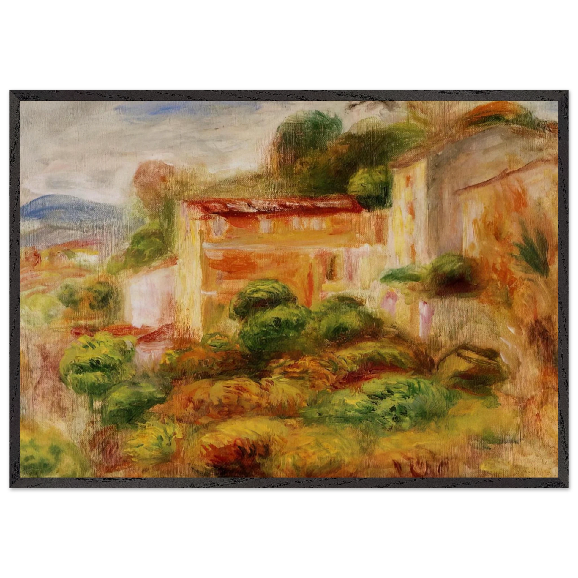 Maison de la Poste - Pierre-Auguste Renoir Framed Art Print – Black Wooden Frame - Default Title - -Framed Art Print