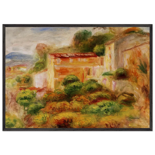 Maison de la Poste - Pierre-Auguste Renoir 70x100 cm / 28x40 inches Framed Art Print – Black Wooden Frame