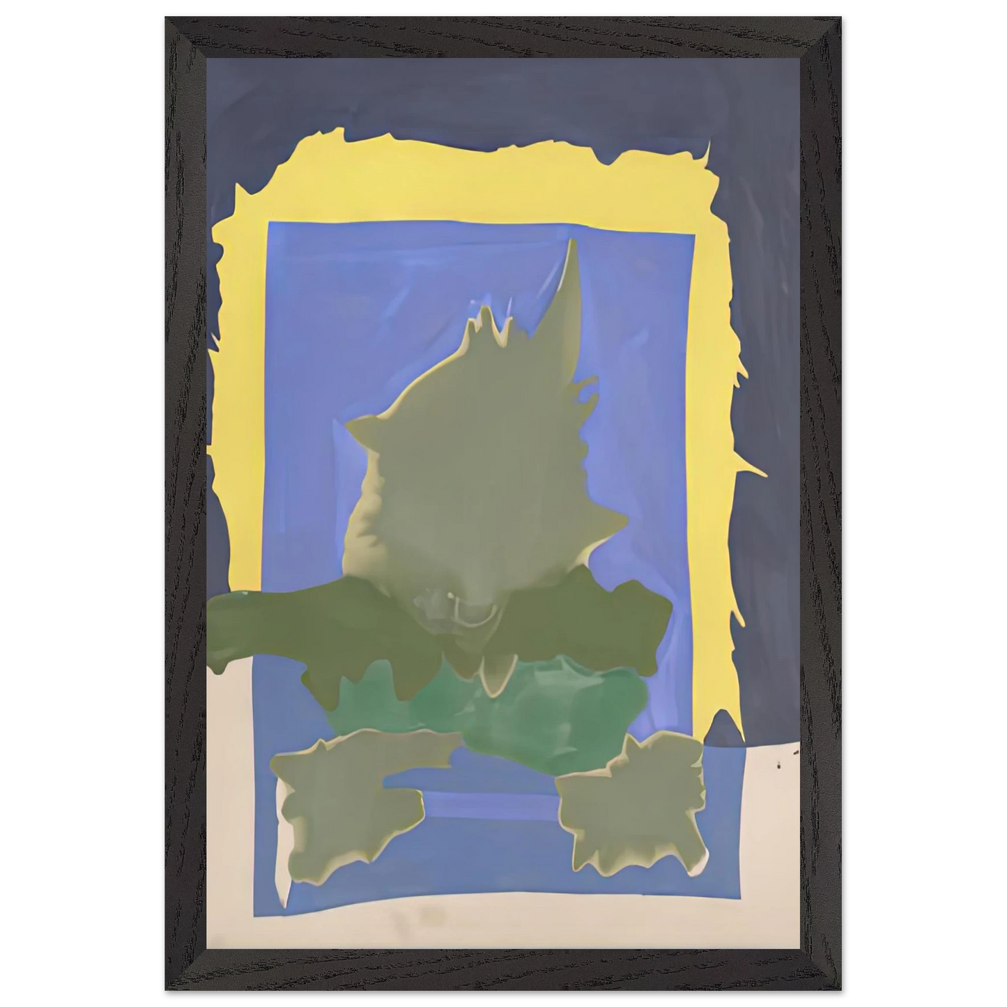 Helen Frankenthaler - Interior Landscape, 1964- Wall Art - 21x29.7 cm / 8x12" - Premium Wooden Framed Poster With Fine Art Paper - Wood frame