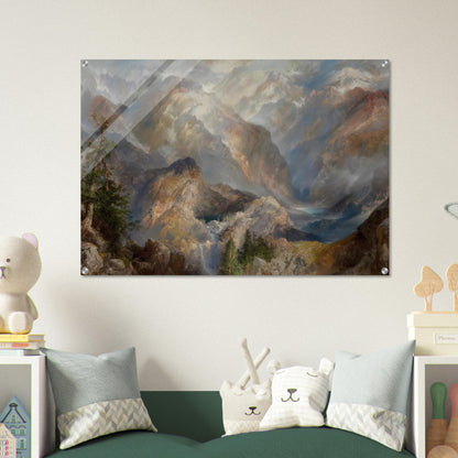 Morning in the Sierras, Nevada - Thomas Moran Acrylic Print - 70x100 cm / 28x40″ inches