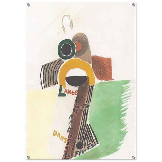 ROBE POEME L ANGE A GLISSE 1922 - Sonia Delaunay Acrylic Print - 70x100 cm / 28x40″ inches