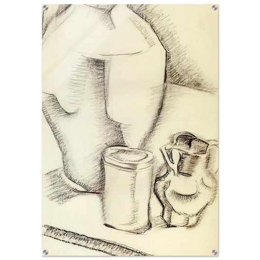 STILL LIFE WITH GOBLET - Juan Gris Acrylic Print - 70x100 cm / 28x40″ inches