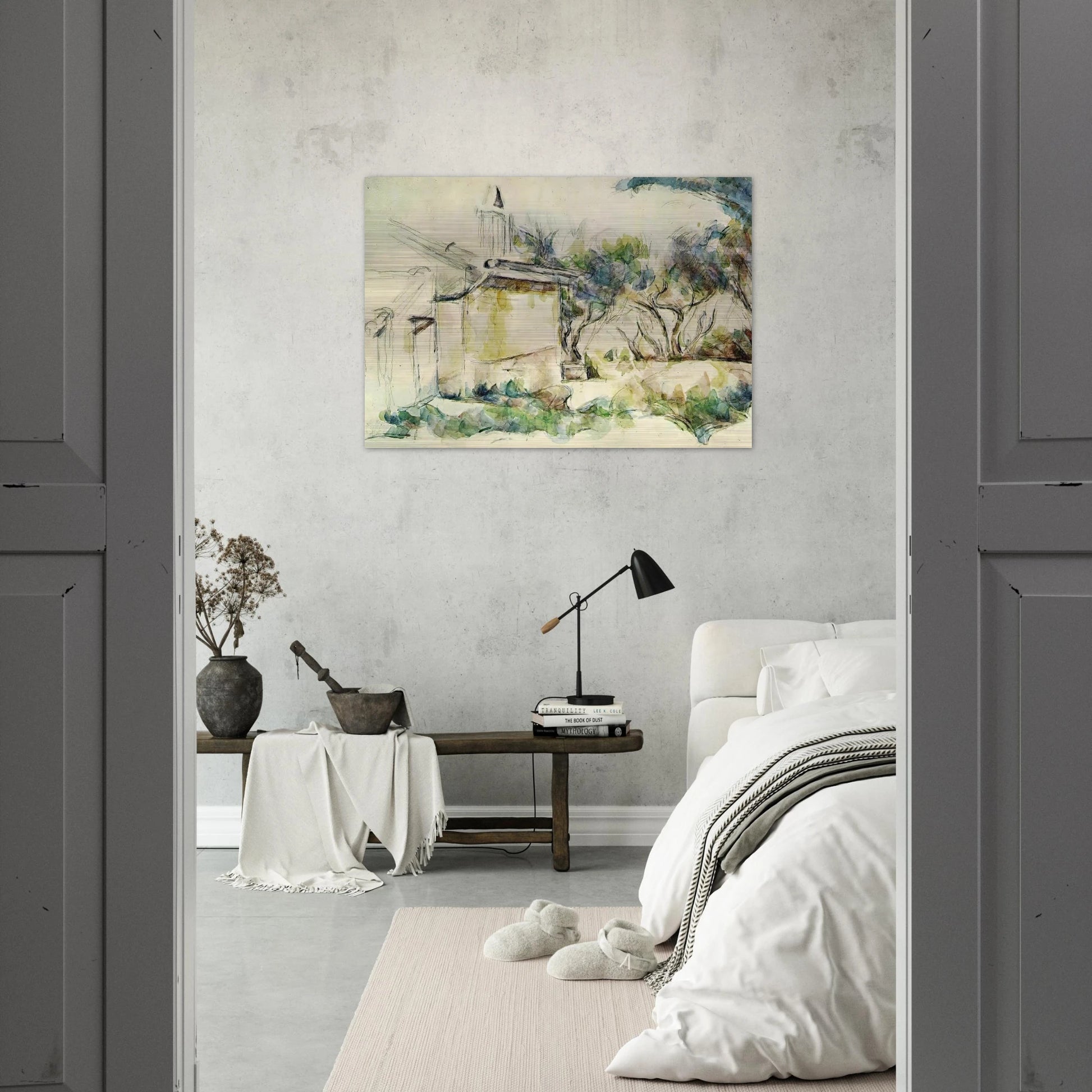 Jourdan's Cottage - Paul Cézanne Brushed Aluminum Print - 70x100 cm / 28x40 inches | Paul Cézanne Aluminum Print | Paul Cézanne Prints