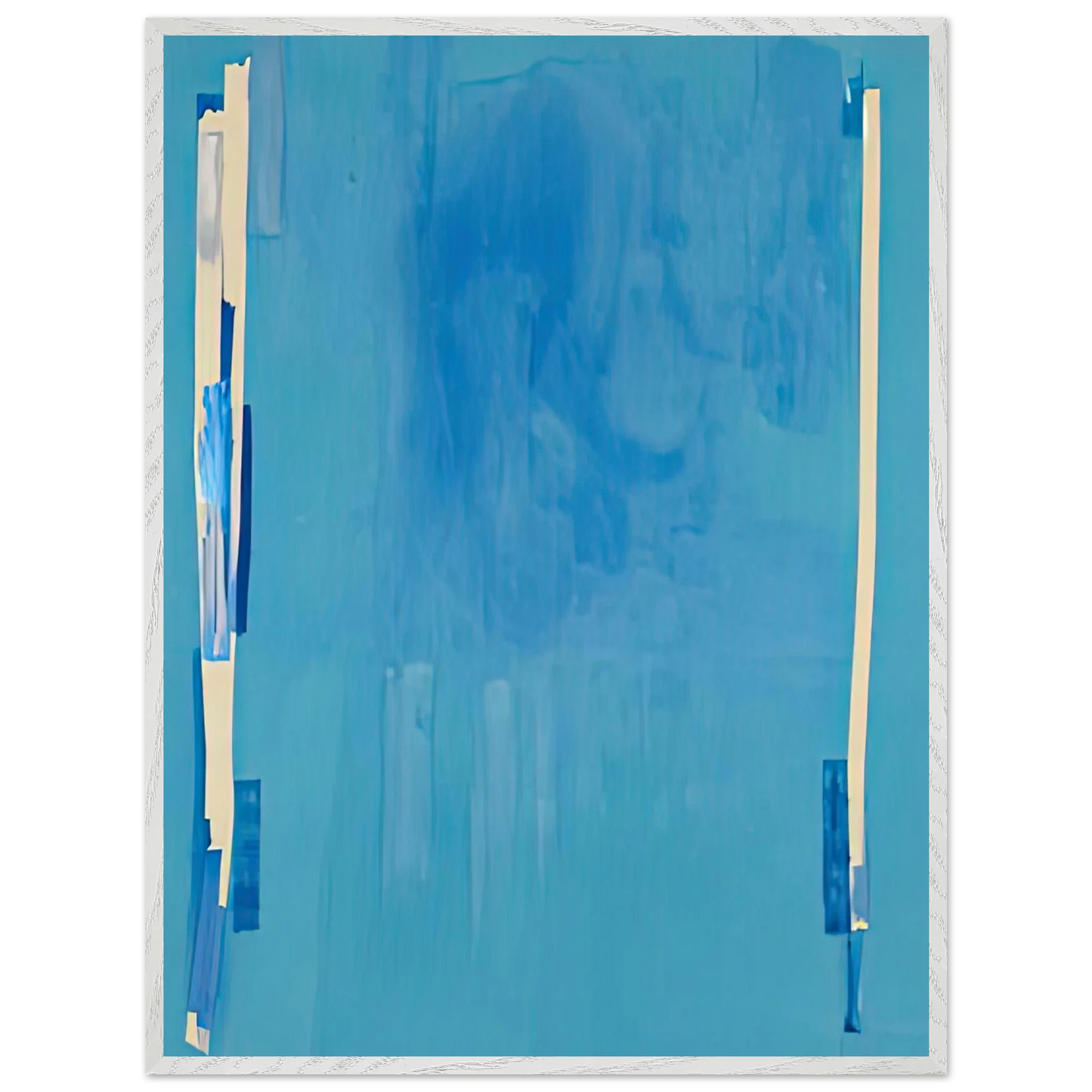 Helen Frankenthaler - Blue Bellows, 1976- Wall Art - 30x40 cm / 12x16 inches - Premium Wooden Framed Poster With Fine Art Paper - White frame