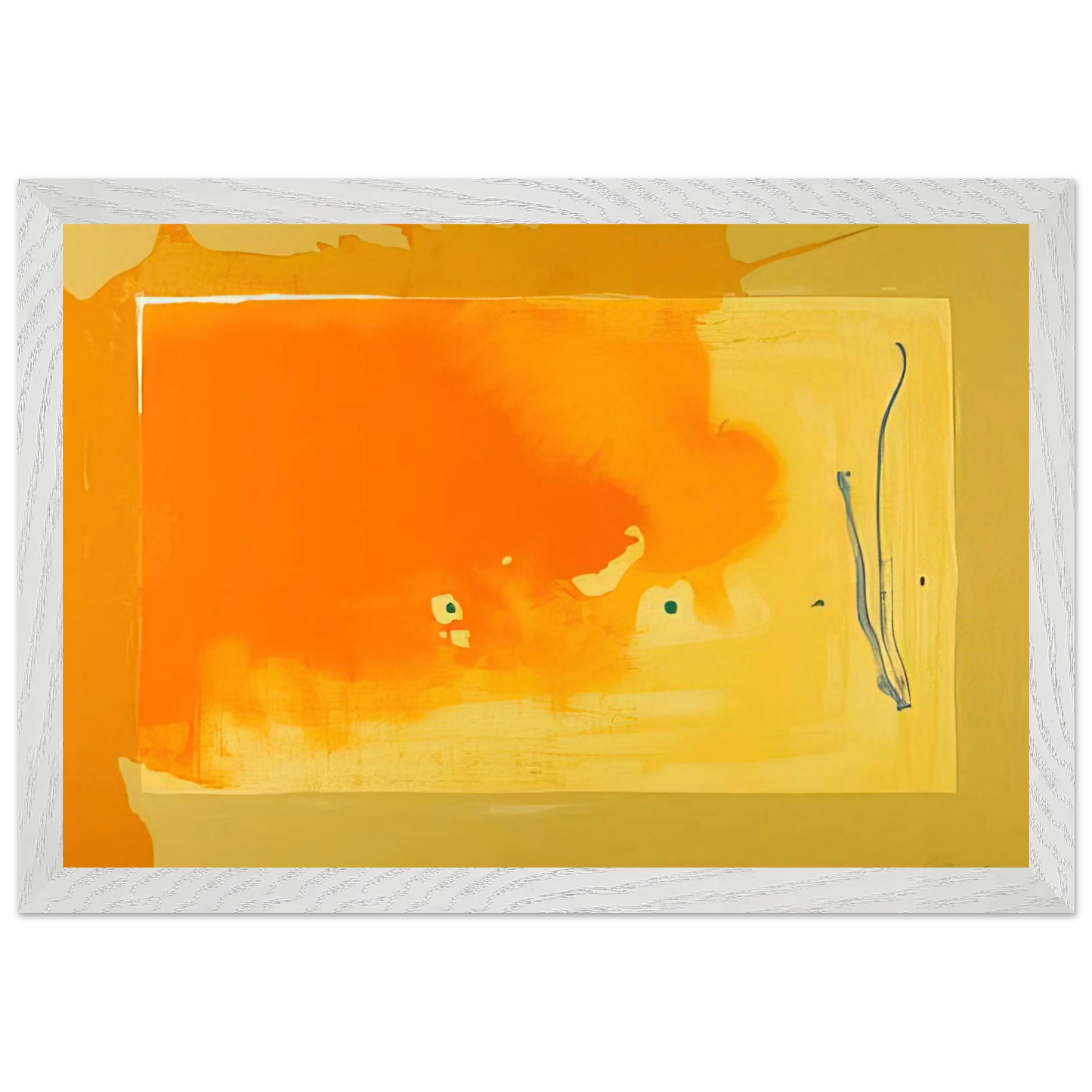 Helen Frankenthaler - Bilbao - 1998 Wall art - 70x100 cm / 28x40 inches - Premium Wooden Framed Poster With Fine Art Paper - Black frame