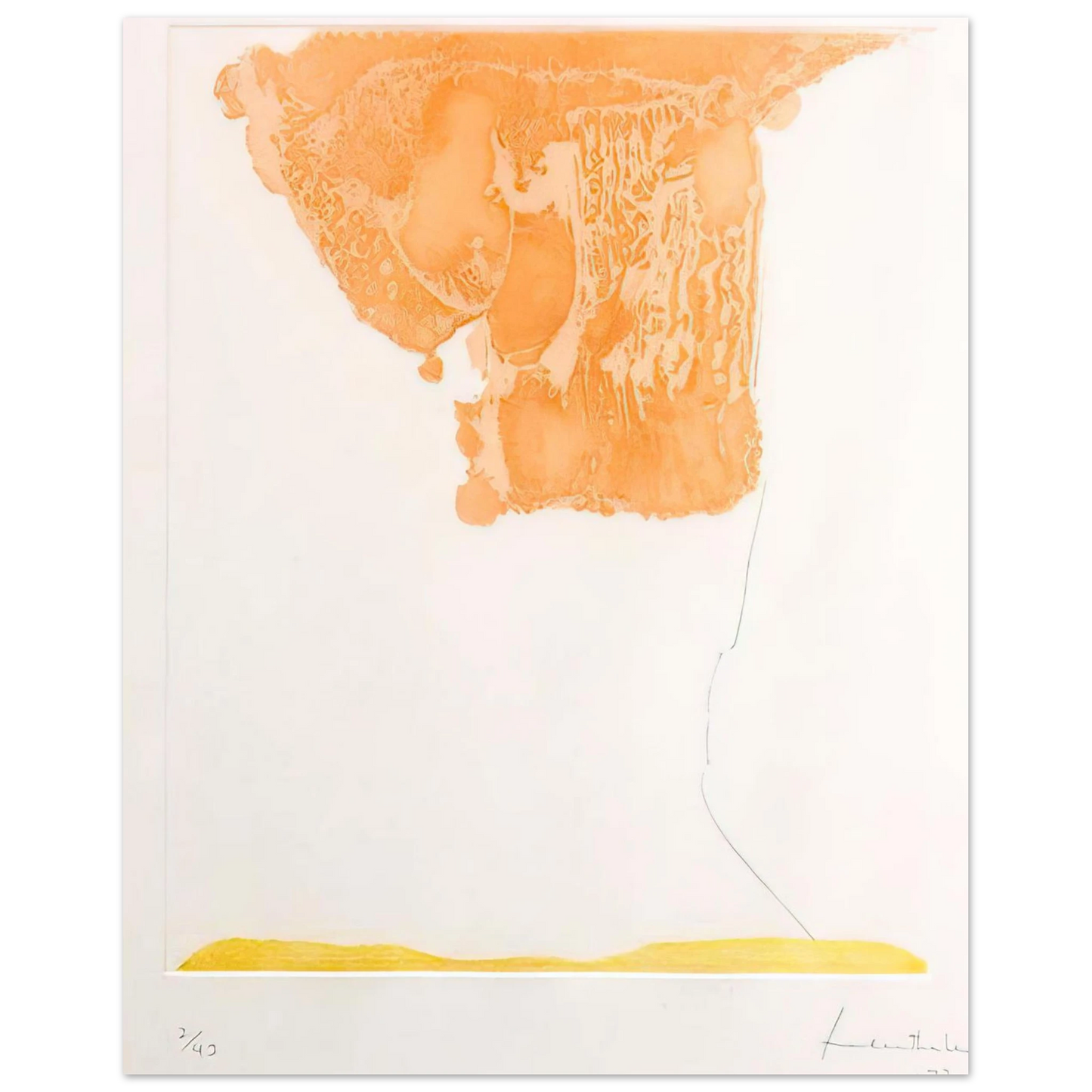 Helen Frankenthaler - Pranzo Italiano - 1973 Wall art - 21x29.7 cm / 8x12" - Premium Wooden Framed Poster With Fine Art Paper - White frame