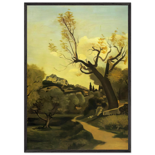 THE ROAD AND THE TREE - Andre Derain Framed Art Print – Black Wooden Frame - Default Title - -Framed Art Print