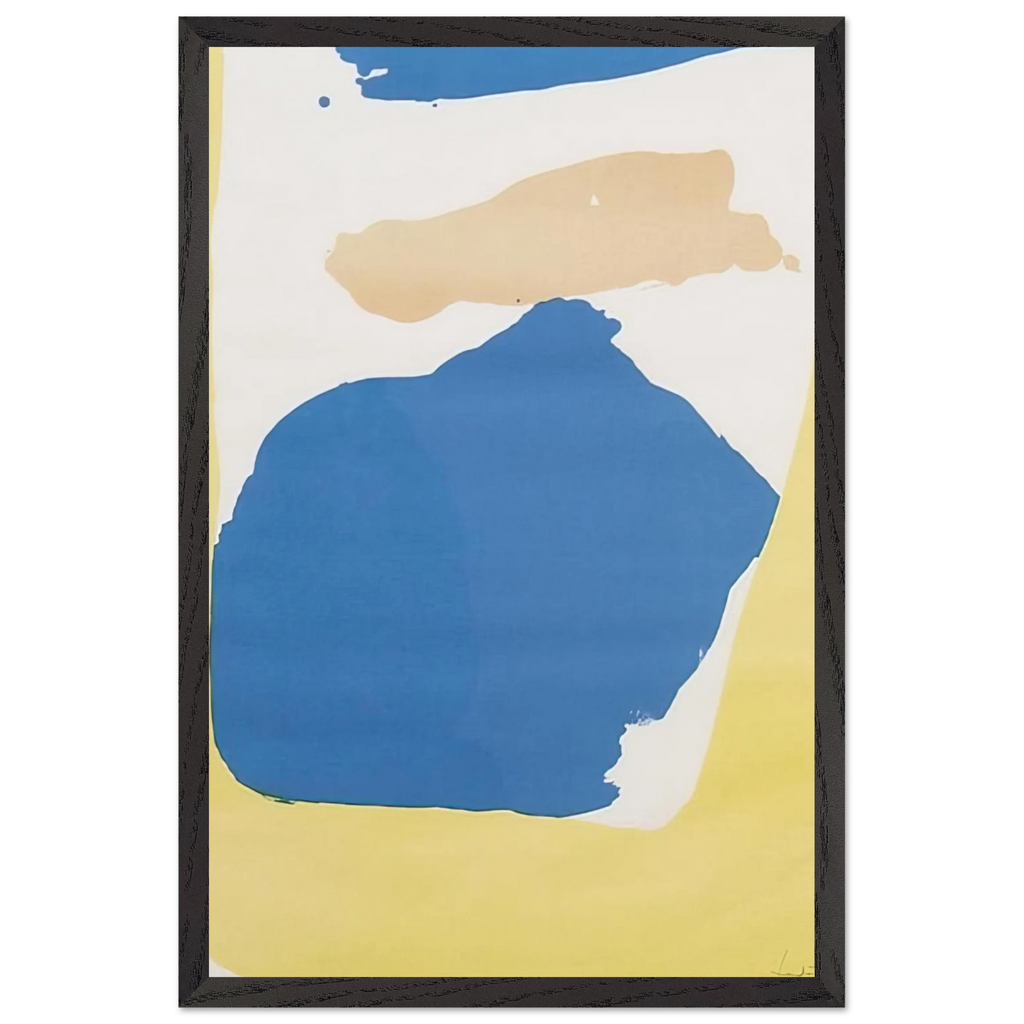 Helen Frankenthaler - Frankenthaler Preview - 1965 Wall art - 21x29.7 cm / 8x12" - Premium Wooden Framed Poster With Fine Art Paper - Black frame