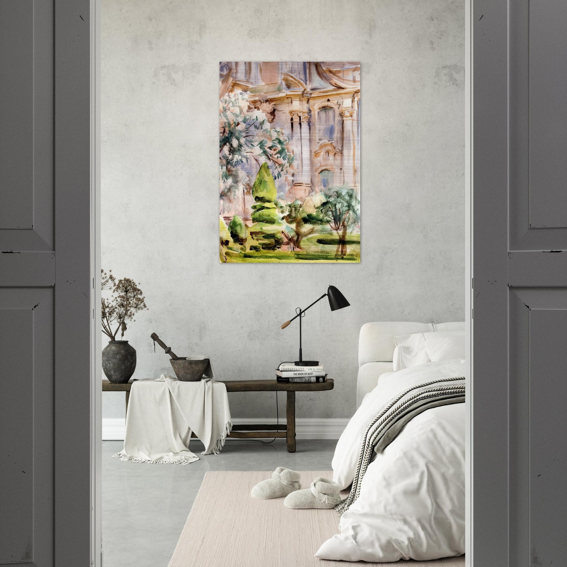 Palace and Gardens, Spain - John Singer Sargent Brushed Aluminum Print - 70x100 cm / 28x40 inches | John Singer Sargent Aluminum Print | John Singer Sargent Prints
