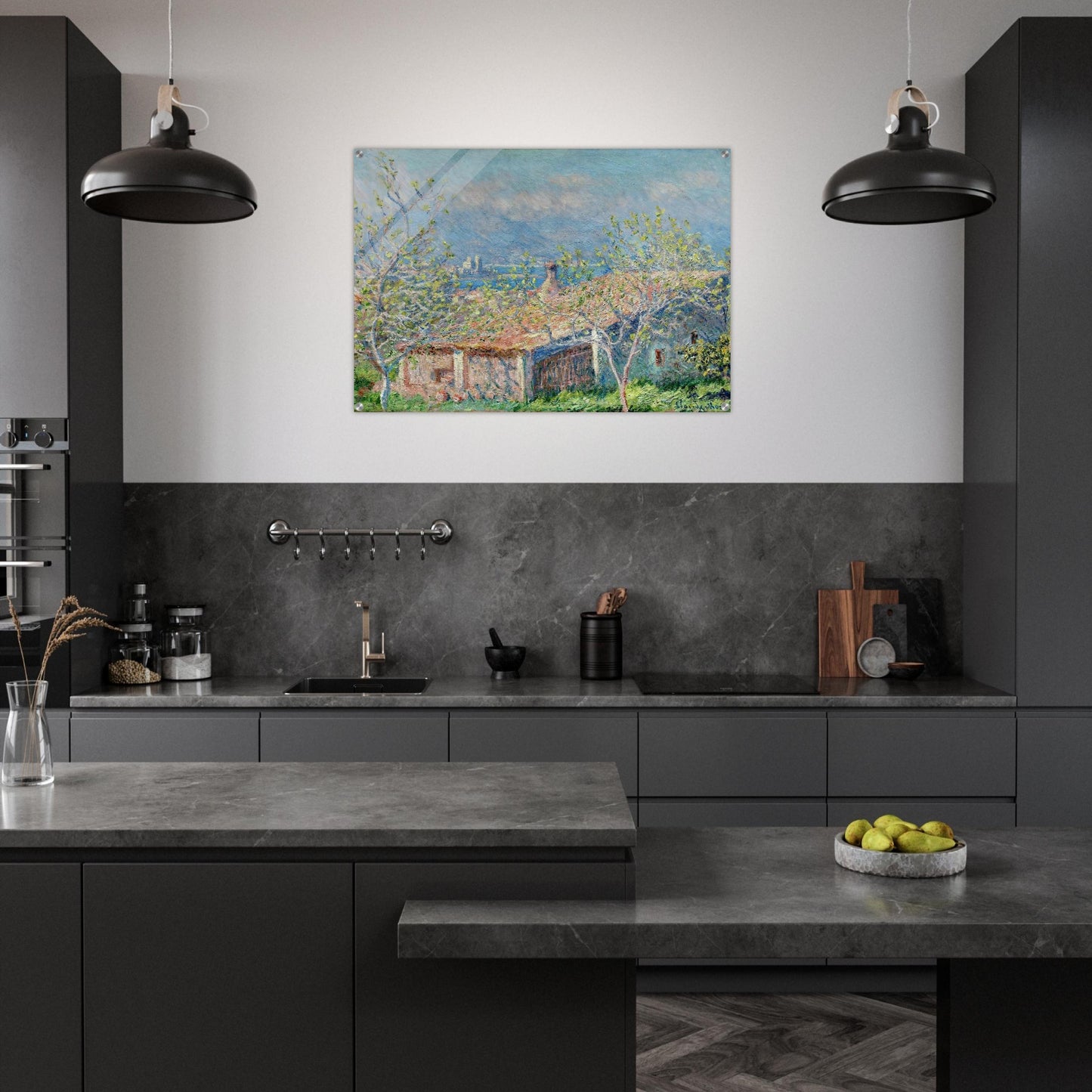 Gardener's House at Antibes - claude monet Acrylic Print - 70x100 cm / 28x40″ inches