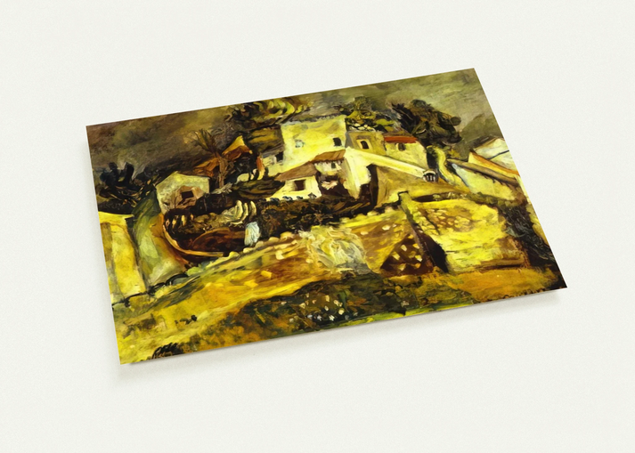 LANDSCAPE AT CAGNES By Chaim Soutine Pack of 10 Post Cards | Chaim Soutine Post Cards | A6 (10.5 x 14.8 cm) - 4.1 x 5.8 inches