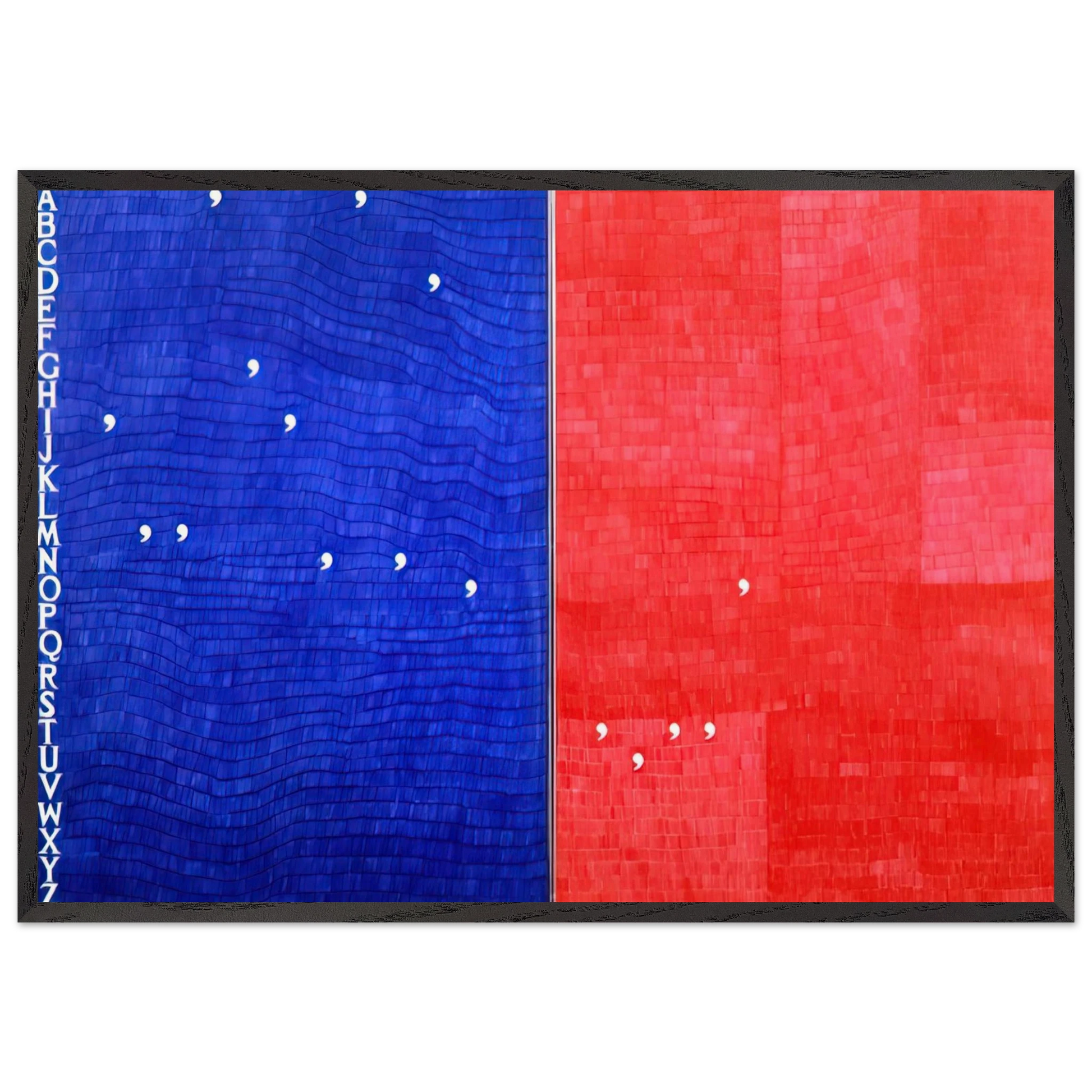 IMMAGINANDO TUTTO 1982 - Alighiero Boetti Framed Art Print – Black Wooden Frame - Default Title - -Framed Art Print