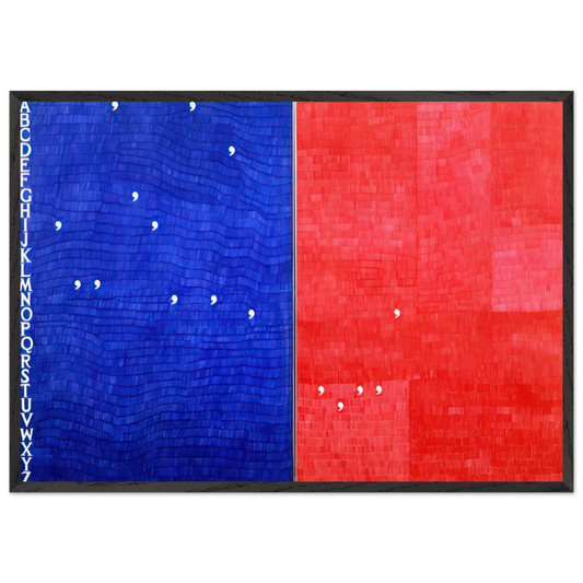 IMMAGINANDO TUTTO 1982 - Alighiero Boetti Framed Art Print – Black Wooden Frame - Default Title - -Framed Art Print