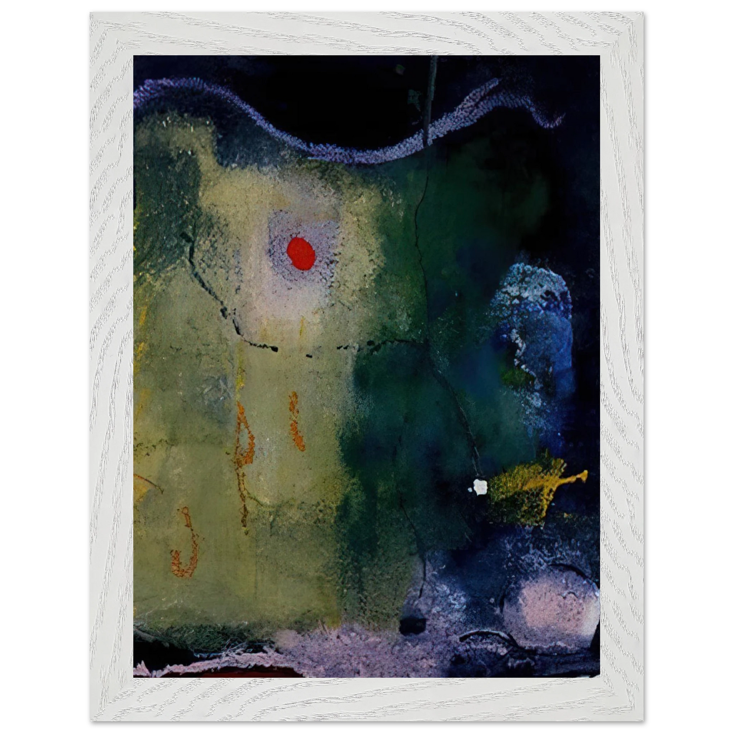 Helen Frankenthaler - The Other Side of the Moon - 1995 Wall art - A3 (29.7 x 42  cm) - Premium Wooden Framed Poster With Fine Art Paper - Black frame