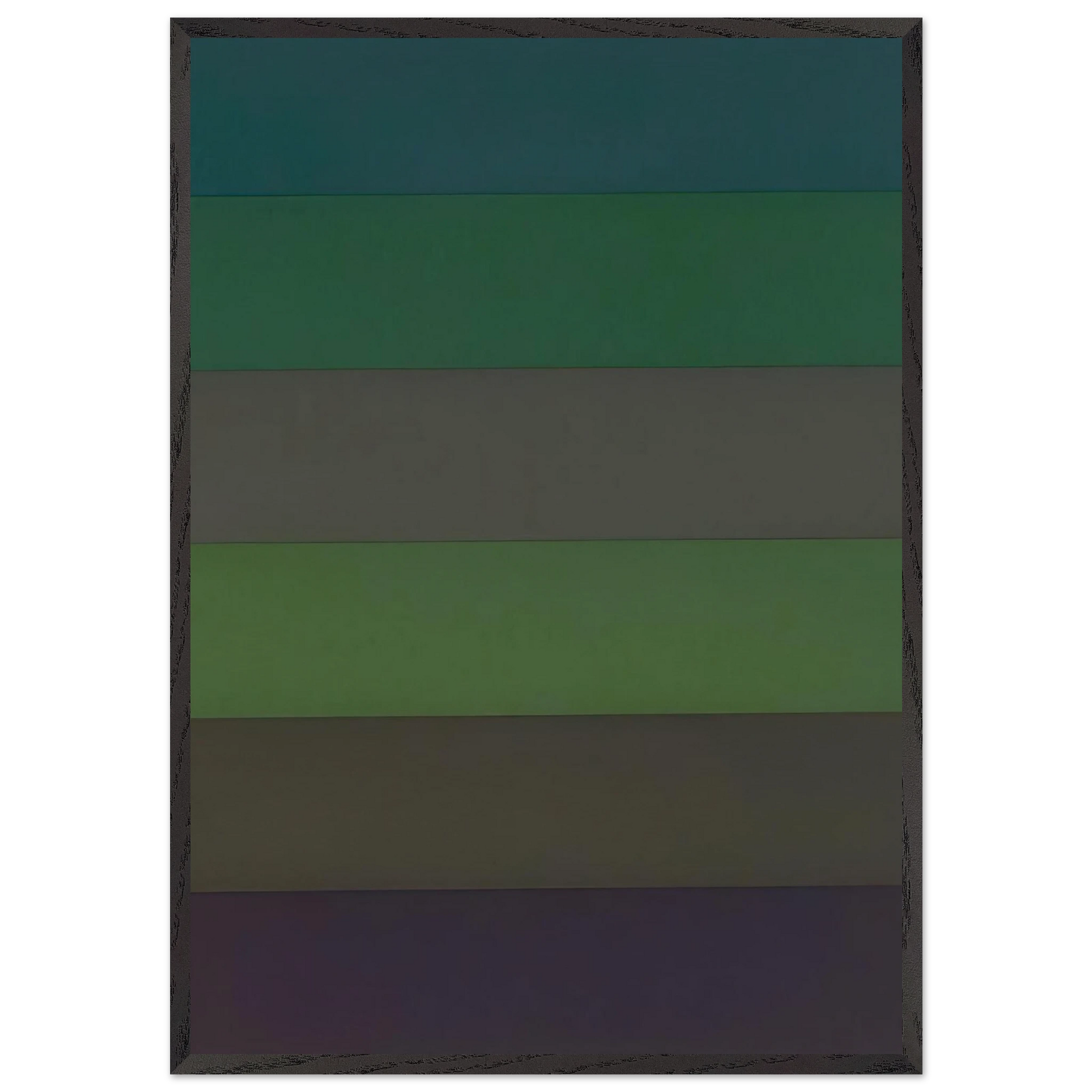 Horizontal Bands with Colors Superimposed - Sol LeWitt Framed Art Print – Black Wooden Frame - Default Title - -Framed Art Print