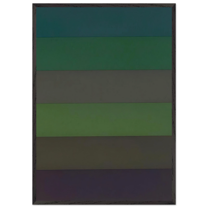 Horizontal Bands with Colors Superimposed - Sol LeWitt 70x100 cm / 28x40 inches Framed Art Print – Black Wooden Frame