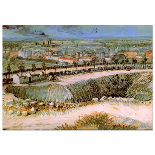 Outskirts of Paris near Montmartre - Vincent van Gogh Brushed Aluminum Print - 70x100 cm / 28x40 inches | Vincent van Gogh Aluminum Print | Vincent van Gogh Prints
