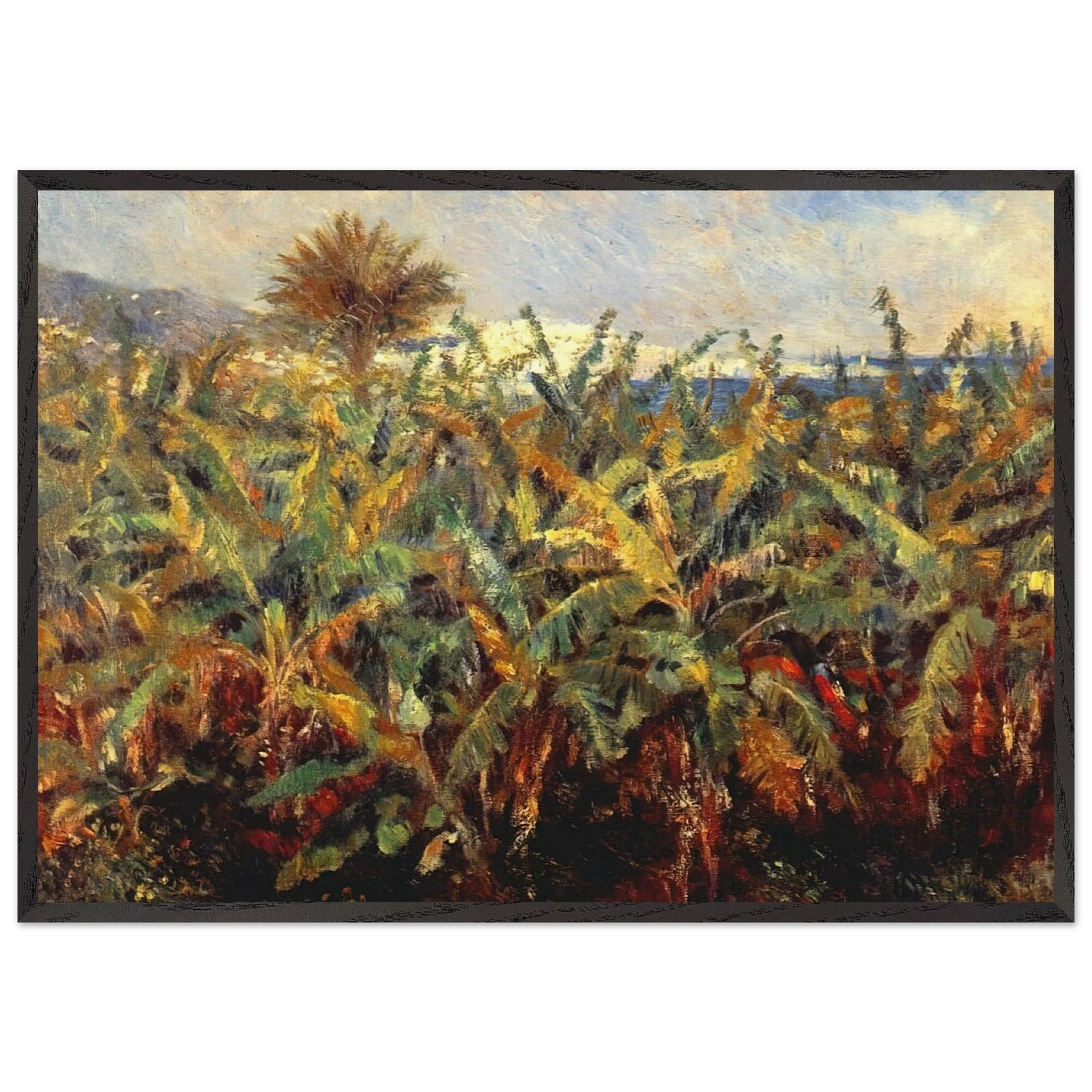 Field of Banana Trees - Pierre-Auguste Renoir Framed Art Print – Black Wooden Frame - Default Title - -Framed Art Print