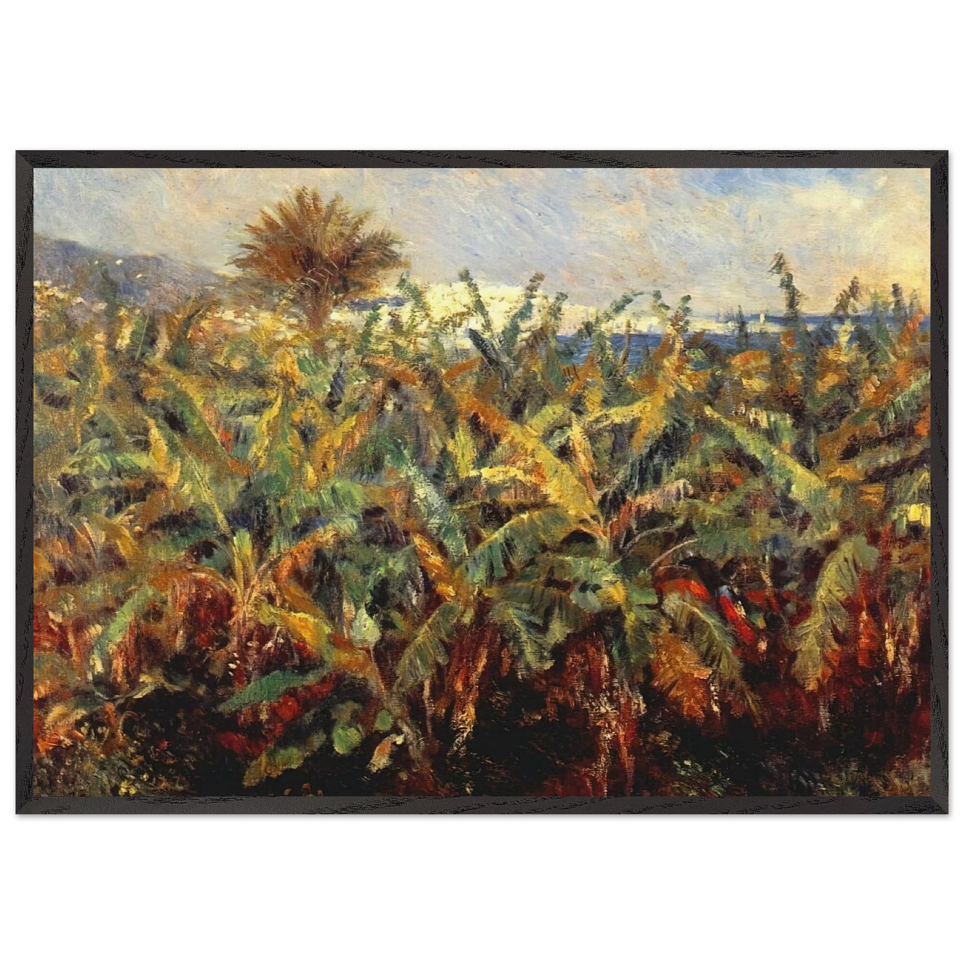 Field of Banana Trees - Pierre-Auguste Renoir Framed Art Print – Black Wooden Frame - Default Title - -Framed Art Print