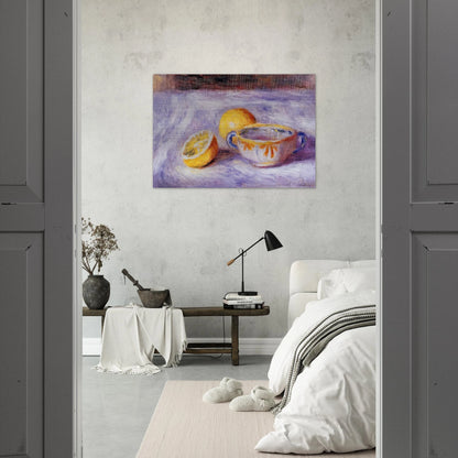 Still Life with Lemons - Pierre-Auguste Renoir Brushed Aluminum Print - 70x100 cm / 28x40 inches | Pierre-Auguste Renoir Aluminum Print | Pierre-Auguste Renoir Prints
