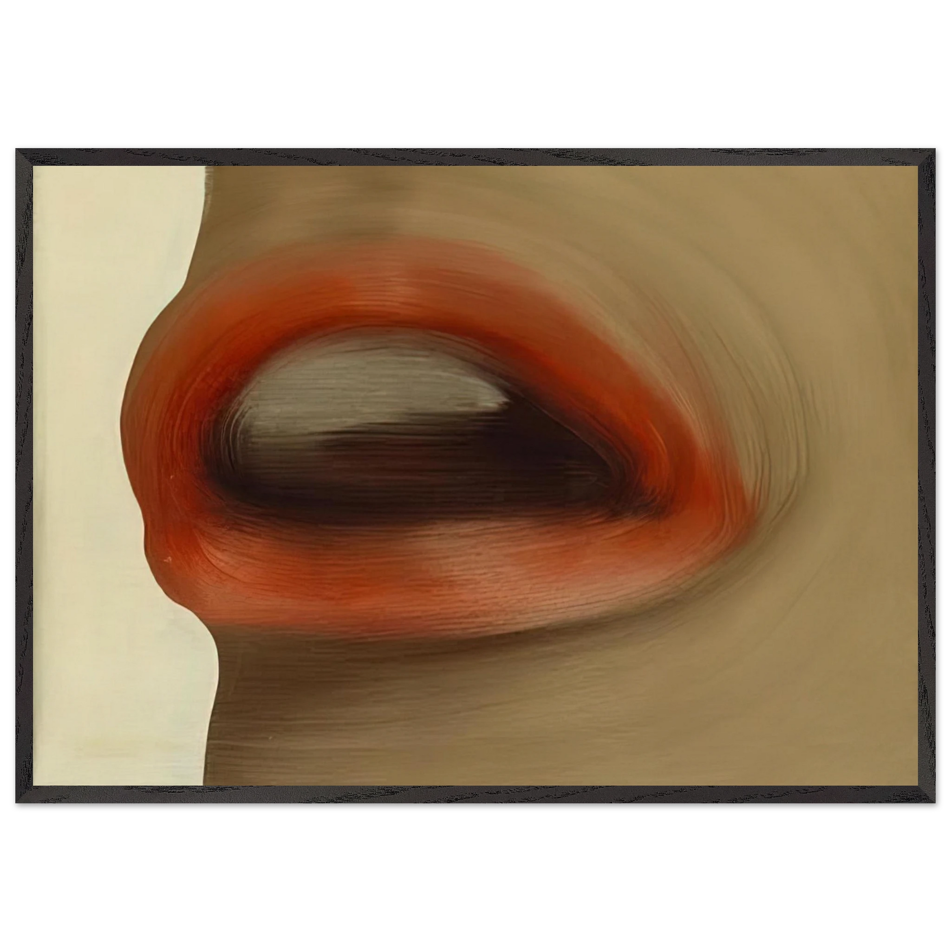 MUND MOUTH BRIGITTE BARDOT S LIPS 1963 - Gerhard Richter Framed Art Print – Black Wooden Frame - Default Title - -Framed Art Print